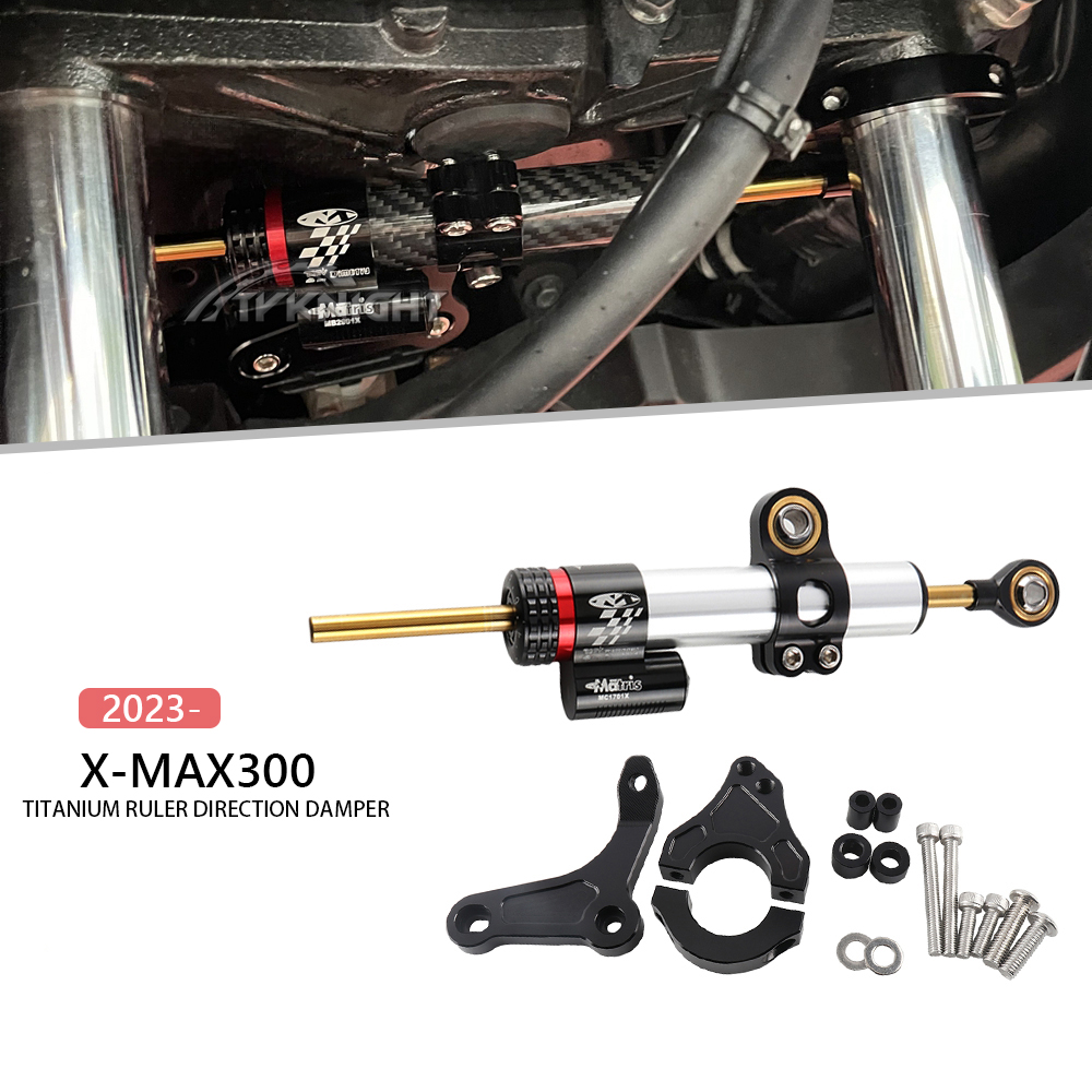 Steering Damper Stabilizer Kit Cnc - Für Yamaha XMAX 300 X-MAX 300
