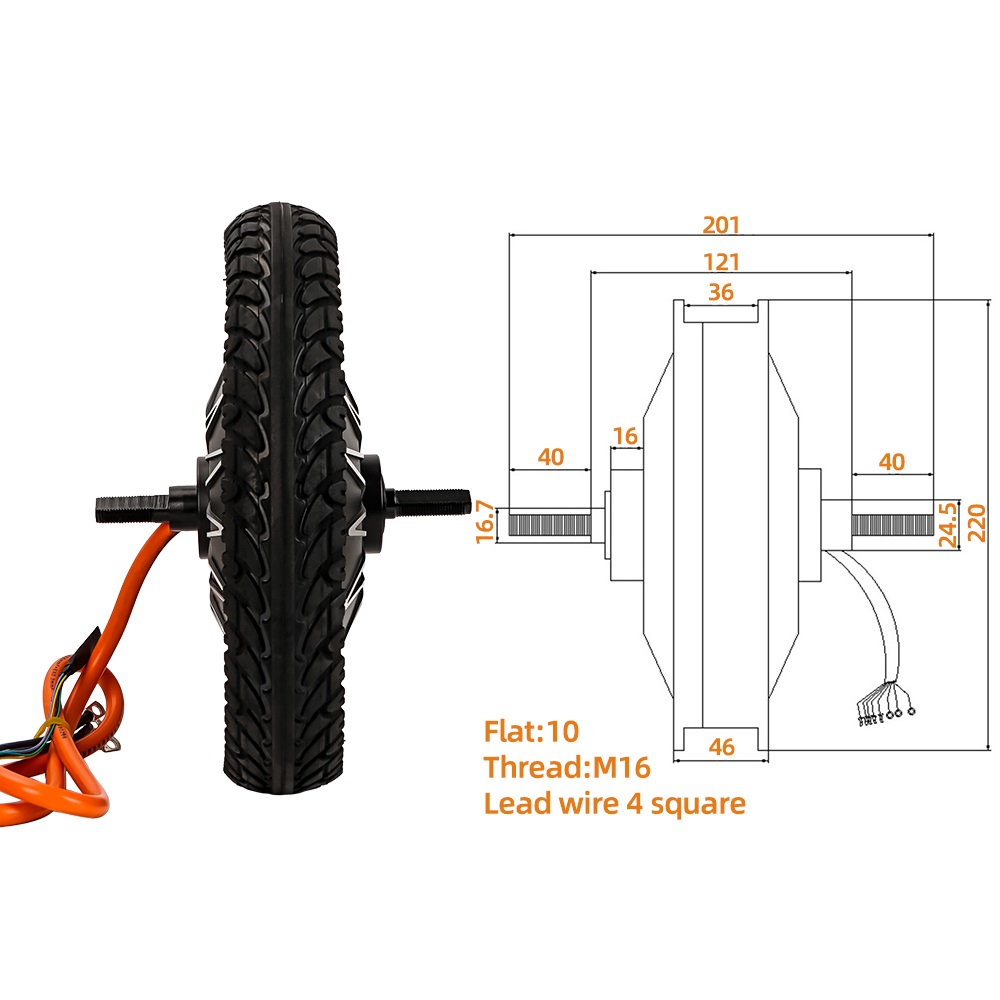 60V 5000W Brushless Hub Motor - Elektrischer Fahrrad-Radantrieb, Moped-Motor, geteilter Design-Motor, Buggy-Motor,