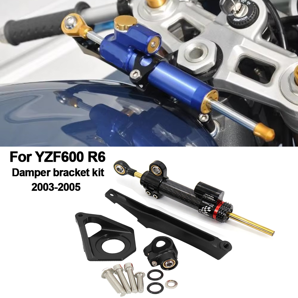 Steering Damper Stabilizer Kit Cnc - Für Yamaha YZF600 R6 2003–2005 Motorradzubehör