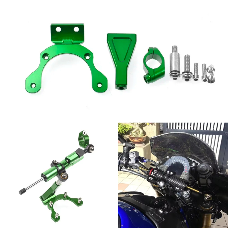 Steering Damper Stabilizer Kit Cnc - Carbon-Lenkungsdämpfer Stabilisator Motorrad für Kawasaki Z900