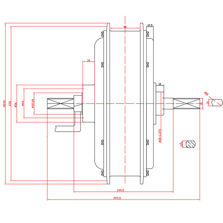 1,85x19 Zoll 60V 72V 3000W 500 – 60V 5000W Brushless Hub Motor Bewertung und Preis